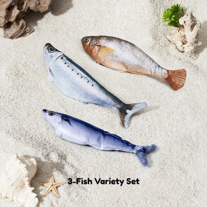 Flopping Fish Cat Toy – Interactive Electric Jumping Fish with Catnip, Rechargeable Self-Play Toy for Cats PawBayPets