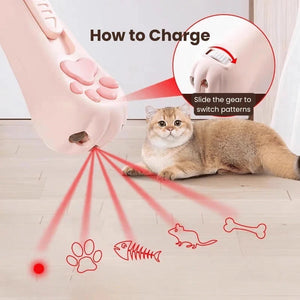 Interactive Cat Toy Light –Rechargeable Laser Pointer with 3 Modes & 5 Patterns PawBayPets