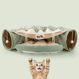 Collapsible Shell-Shaped Cat Tunnel Bed – All-Season Use, Soft & Comfortable, Foldable for Easy Storage - PawBayPets