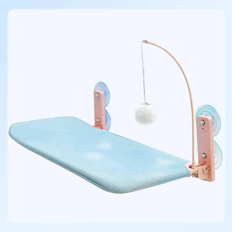 2-in-1 Cat Hammock Bed with Detachable Toy - Wall-Mounted Sleep & Play PawBayPets