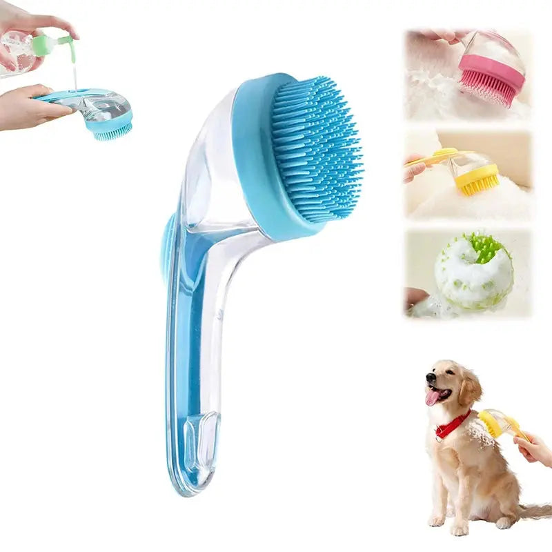 2-in-1 Pet Bath Brush - Detangling & Massage Groomer PawBayPets