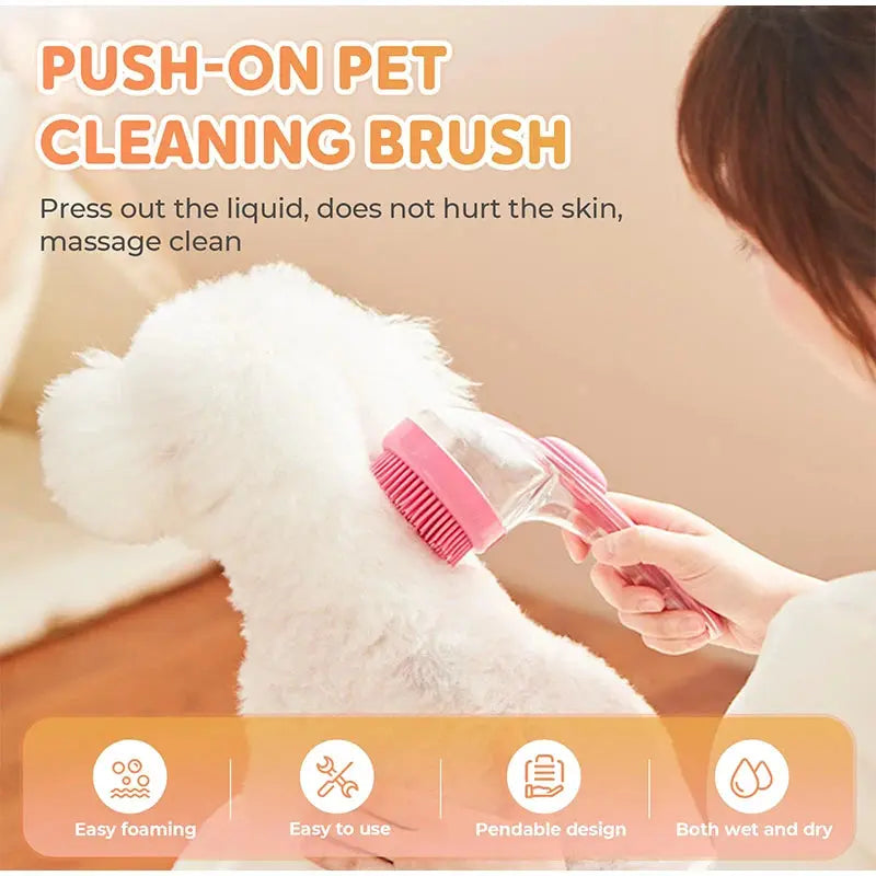 2-in-1 Pet Bath Brush - Detangling & Massage Groomer PawBayPets