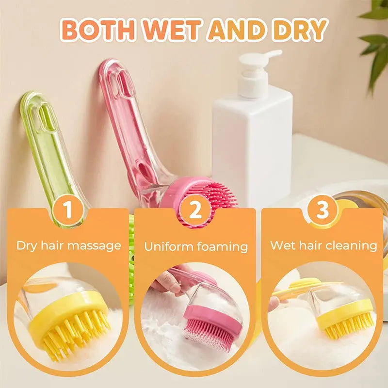 2-in-1 Pet Bath Brush - Detangling & Massage Groomer PawBayPets