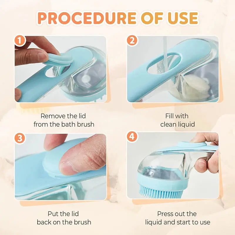 2-in-1 Pet Bath Brush - Detangling & Massage Groomer PawBayPets