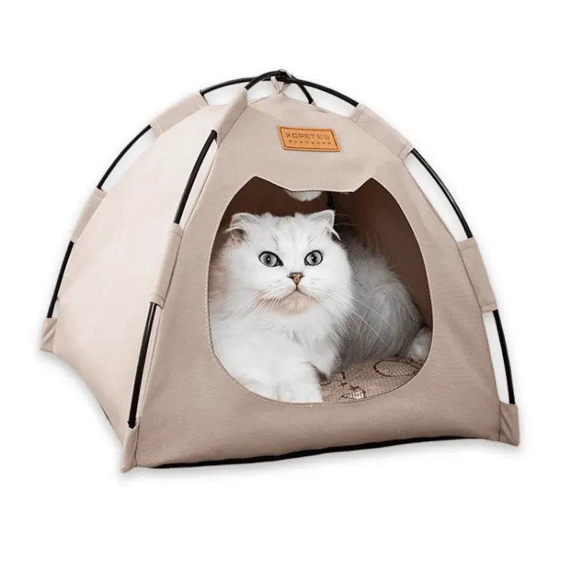 Portable Cat Tent Bed – Foldable, Breathable & All-Season Comfort - PawBayPets