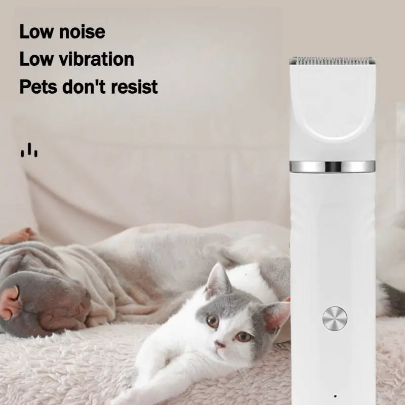 4-in-1 Quiet Pet Clippers - Cordless Grooming Kit & Nail Grinder PawBayPets