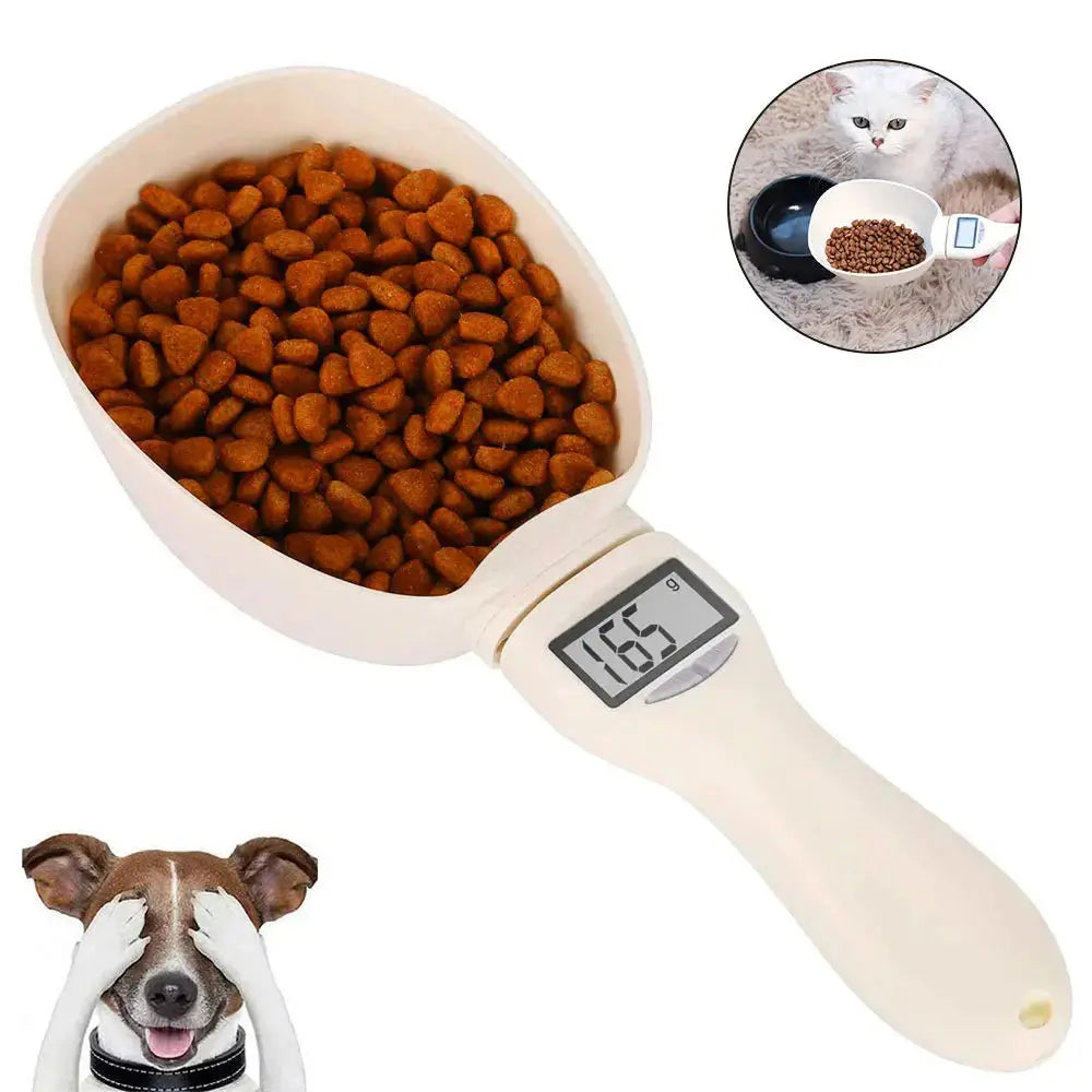800g Digital Pet Food Scale, LED Kitchen Scoop for Dogs & Cats PawBayPets