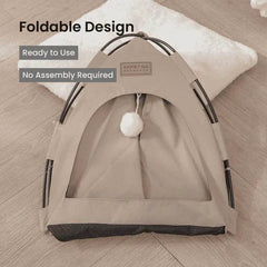 Portable Cat Tent Bed – Foldable, Breathable & All-Season Comfort - PawBayPets
