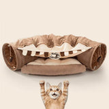 Collapsible Shell-Shaped Cat Tunnel Bed – All-Season Use, Soft & Comfortable, Foldable for Easy Storage - PawBayPets
