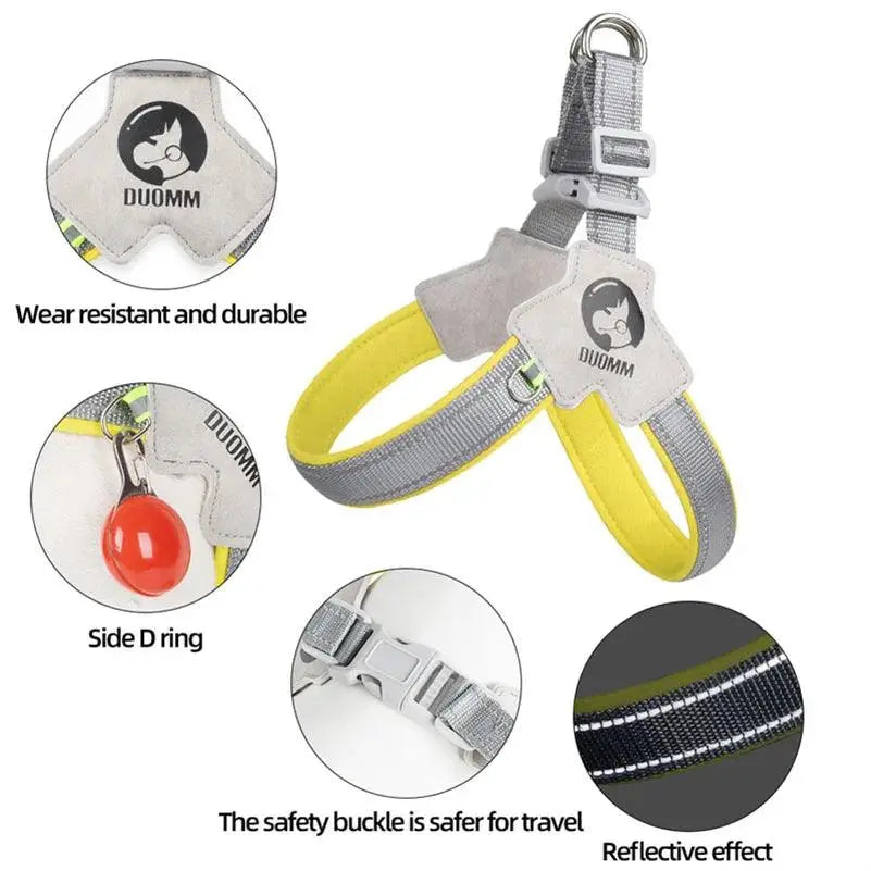 Adjustable Dog Harness for Small & Medium Dogs - Reflective Chest Strap for Outdoor Walks - PawBayPets