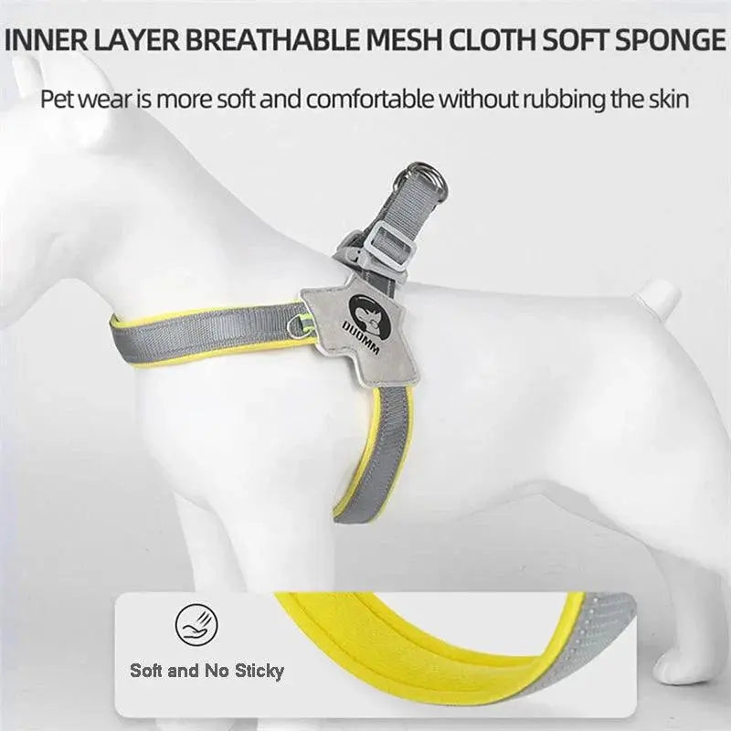 Adjustable Dog Harness for Small & Medium Dogs - Reflective Chest Strap for Outdoor Walks - PawBayPets