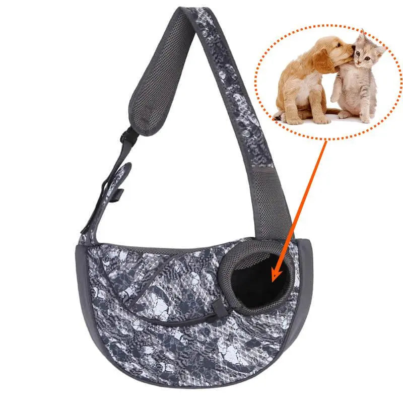 All-Season Pet Sling Carrier, Portable Breathable with Pocket - PawBayPets