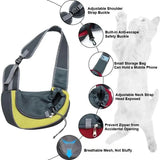 All-Season Pet Sling Carrier, Portable Breathable with Pocket - PawBayPets