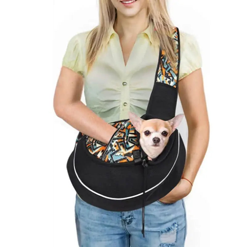 All-Season Pet Sling Carrier, Portable Breathable with Pocket - PawBayPets