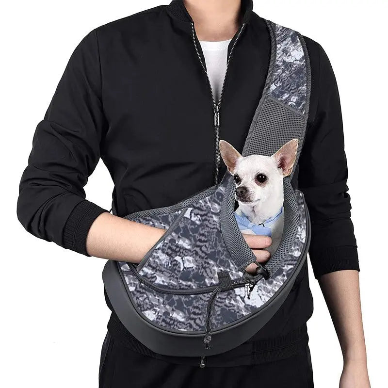 All-Season Pet Sling Carrier, Portable Breathable with Pocket - PawBayPets
