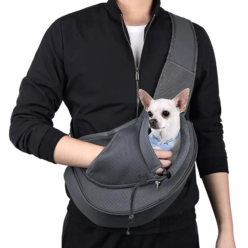 All-Season Pet Sling Carrier, Portable Breathable with Pocket - PawBayPets