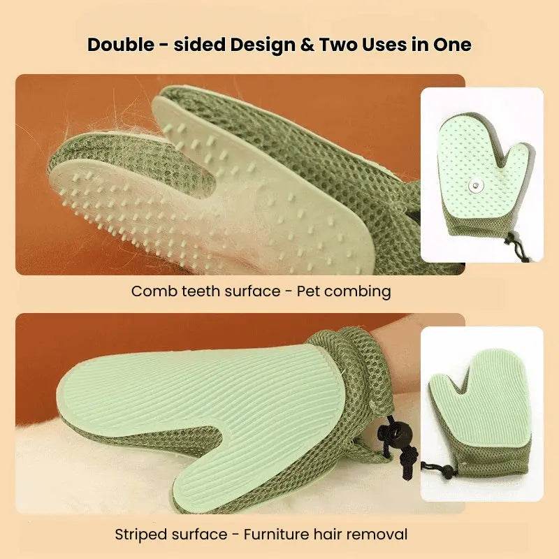 Pet Grooming Spray Glove™ – Anti-Static Cat Hair Remover, Double-Sided Brush for Pets & Furniture Cleaning - PawBayPets