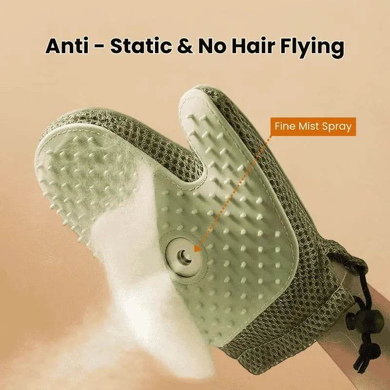 Pet Grooming Spray Glove™ – Anti-Static Cat Hair Remover, Double-Sided Brush for Pets & Furniture Cleaning - PawBayPets