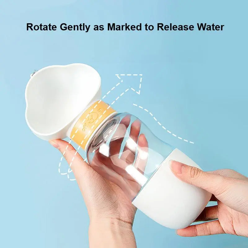 Outdoor Portable Multifunctional Cloud-Shaped Travel Cup for Cats & Dogs with Water and Food Compartments & Poop Bags - PawBayPets