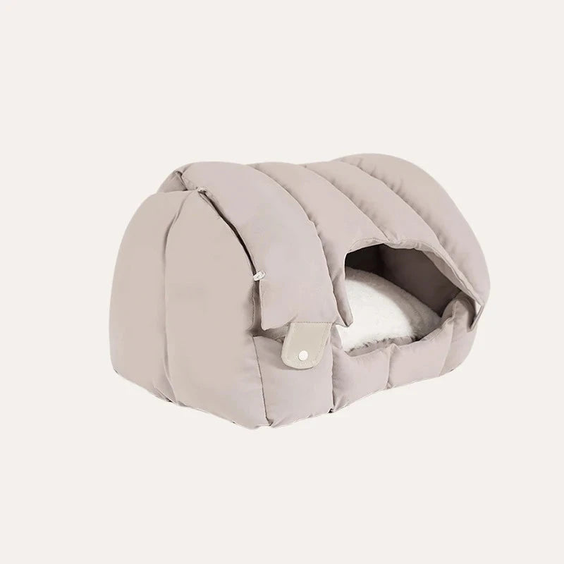 Convertible Cat Bed – 2-in-1 Arch Cave & Sofa for Cats and Small Dogs, Winter Warm House PawBayPets