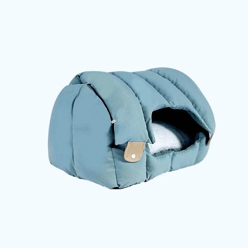 Convertible Cat Bed – 2-in-1 Arch Cave & Sofa for Cats and Small Dogs, Winter Warm House - PawBayPets