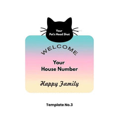 Custom Pet Portrait Door Sign™ – Personalized Acrylic House Number Plate, Nail-Free Installation - PawBayPets