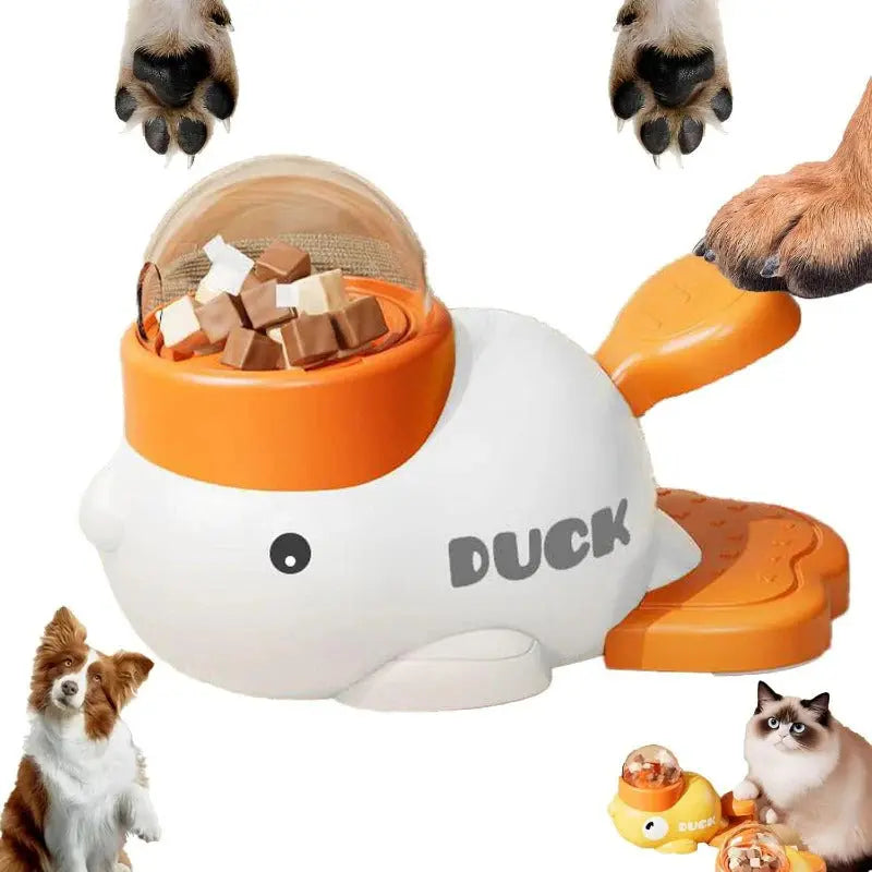 Duck-Shaped Interactive Feeder: Slow Eating Puzzle Toy for Cats & Dogs PawBayPets