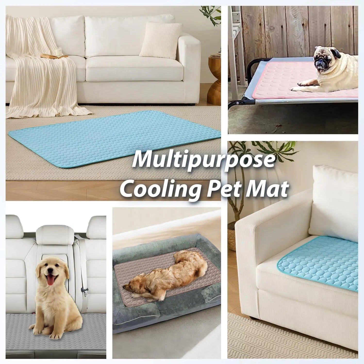 Extra-Large Cooling Mat for Pets & Kids - Spacious & Portable Tech Fiber Pad PawBayPets