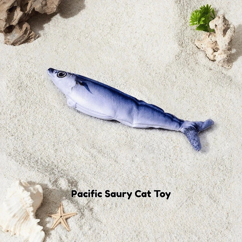 Flopping Fish Cat Toy – Interactive Electric Jumping Fish with Catnip, Rechargeable Self-Play Toy for Cats PawBayPets