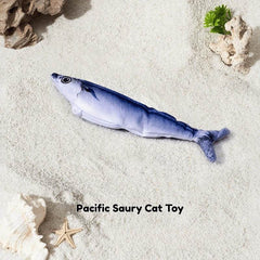 Flopping Fish Cat Toy – Interactive Electric Jumping Fish with Catnip, Rechargeable Self-Play Toy for Cats - PawBayPets