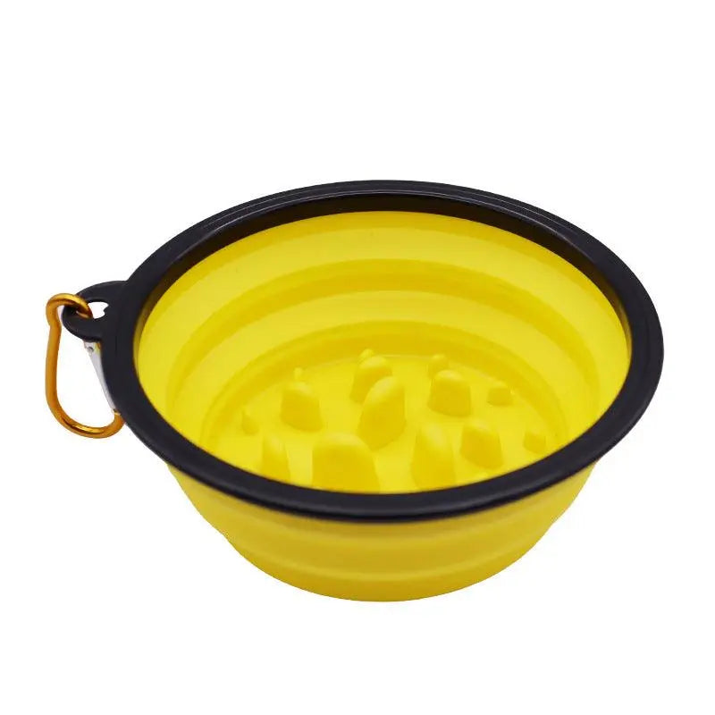 Silicone Foldable Slow-feeding Dog Bowl - PawBayPets