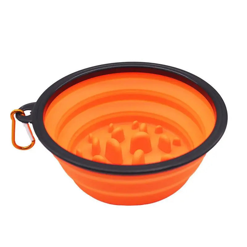 Silicone Foldable Slow-feeding Dog Bowl - PawBayPets