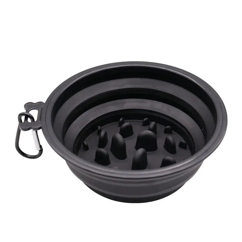 Silicone Foldable Slow-feeding Dog Bowl - PawBayPets