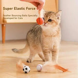 Interactive Feather Ball Toy Set Designed for Cats - PawBayPets