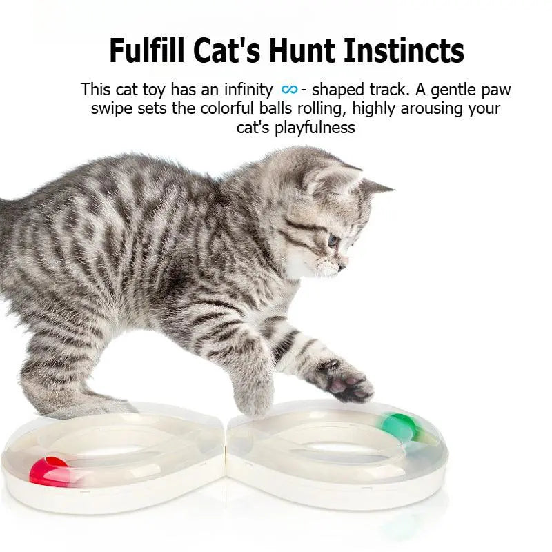 Infinite Cat Turntable - Cat Track Ball Toy - PawBayPets