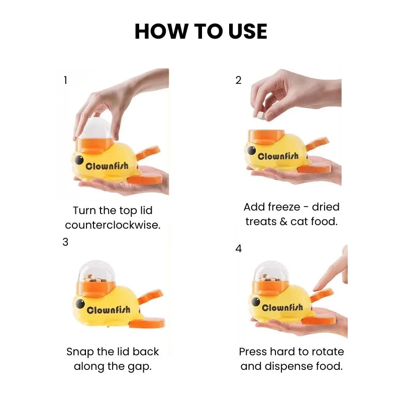 Interactive Pet Feeder Toy – Treat Dispenser Puzzle for Cats & Dogs, Fun Snack Launcher PawBayPets