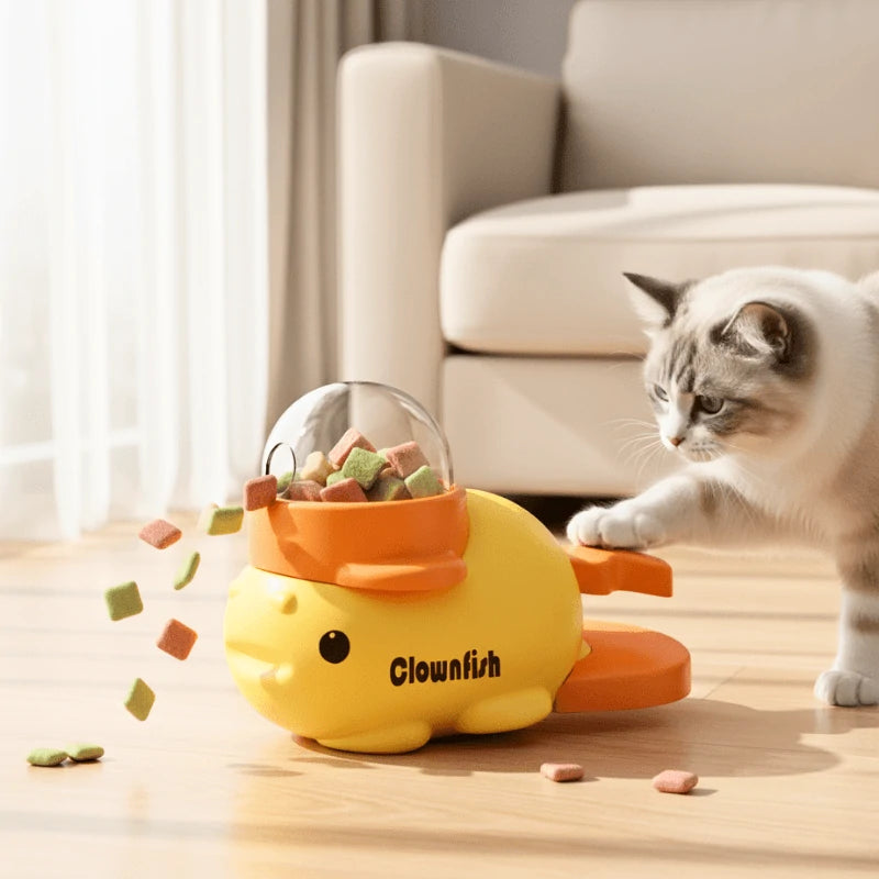 Interactive Pet Feeder Toy – Treat Dispenser Puzzle for Cats & Dogs, Fun Snack Launcher