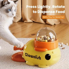 Interactive Pet Feeder Toy – Treat Dispenser Puzzle for Cats & Dogs, Fun Snack Launcher - PawBayPets