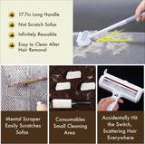 Multi-Function Pet Hair Remover Brush - Washable & Space-Saving Design - PawBayPets