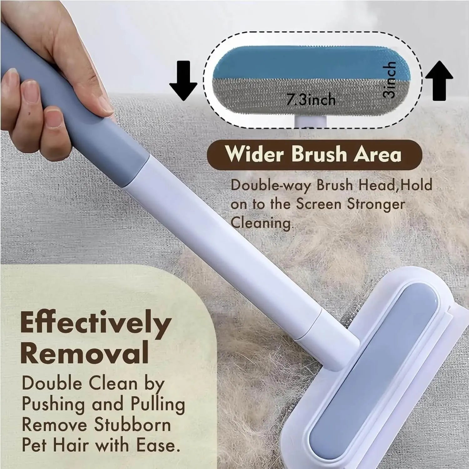 Multi-Function Pet Hair Remover Brush - Washable & Space-Saving Design - PawBayPets