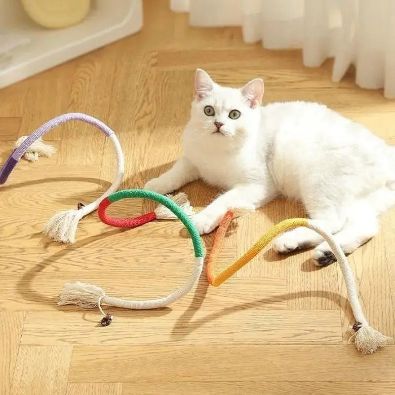 Organic Cotton Gall Fruit Chew Rope™ - Handmade, Non-Toxic & Durable Eco-Friendly Cat Toy for Interactive Play - PawBayPets