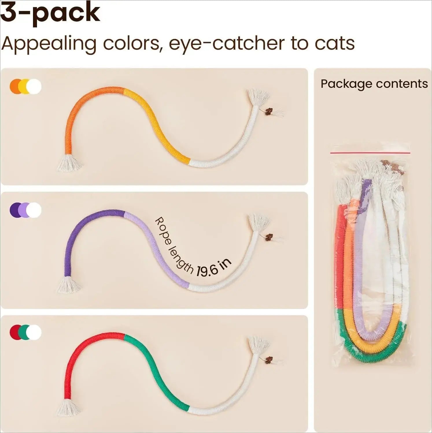 Organic Cotton Gall Fruit Chew Rope™ - Handmade, Non-Toxic & Durable Eco-Friendly Cat Toy for Interactive Play - PawBayPets