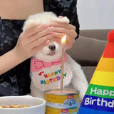 Pet Birthday Accessories Set - Adorable, Adjustable for Cats & Dogs: Party Hat, Bandana and Drool Scarf - PawBayPets