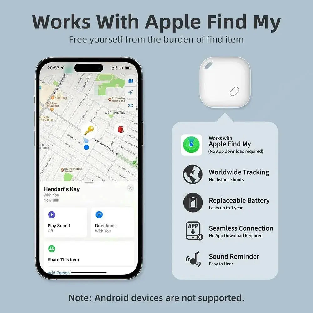Pet GPS Tracker for Apple Find My - Anti-Loss Collar Attachment for Dogs & Cats - PawBayPets