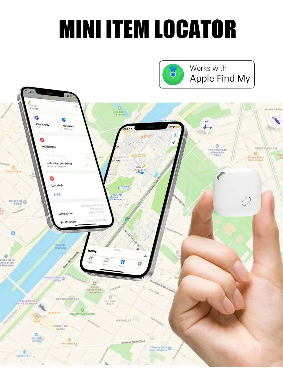 Pet GPS Tracker for Apple Find My - Anti-Loss Collar Attachment for Dogs & Cats - PawBayPets