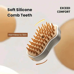 3-in-1 Pet Spray Massage Comb – Anti-Static Grooming Brush for Cats & Dogs, De-Shedding and Cleaning Tool - PawBayPets