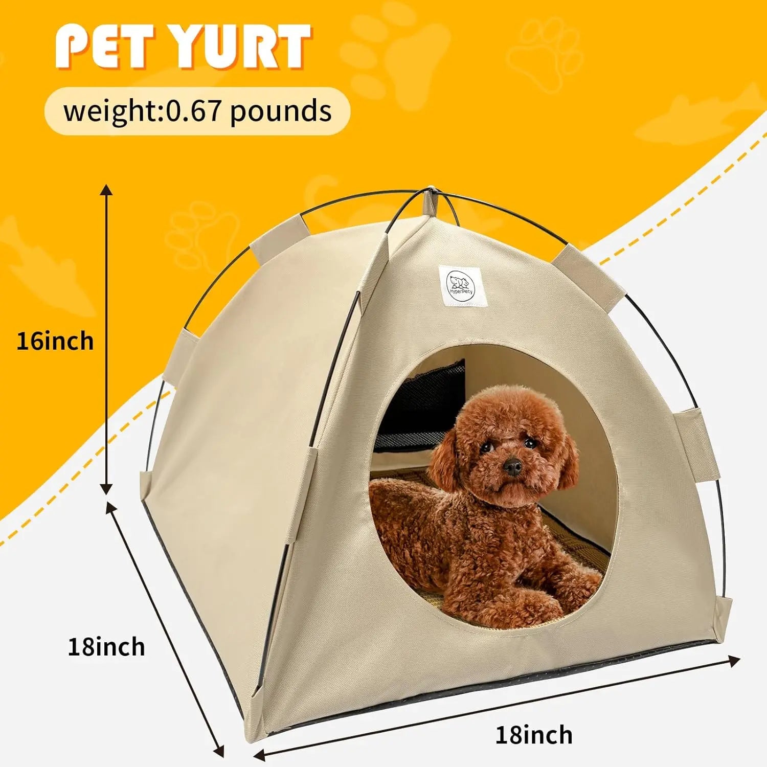 Pop-Up Pet Tent with Privacy Walls - Portable & Waterproof Design Festgoods
