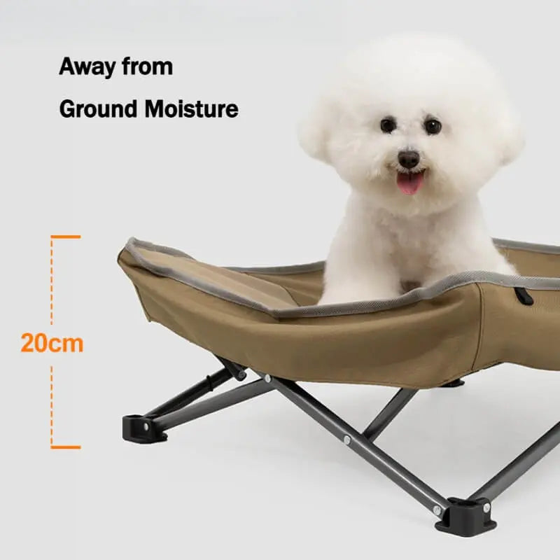 Portable Elevated Pet Cot – Foldable Waterproof Camping Bed PawBayPets