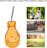 Outdoor Portable Multi-functional Pet Water Bottle & Slow Feeder Dishes in Chicken Leg Shape - Orange - PawBayPets