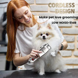 Professional All-Metal Low Noise Pet Clipper - 3H Runtime & Carbon Steel Blade PawBayPets